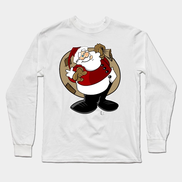 Santa Clause Long Sleeve T-Shirt by davidfeci